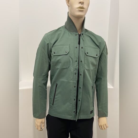 Coldsmoke Men's Green Jacket Zip Up Snaps and patch Size M Brand New With Tag - Picture 7 of 15